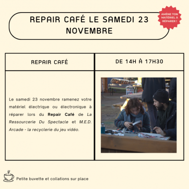 Ressourcerie et repair café au CRAPO