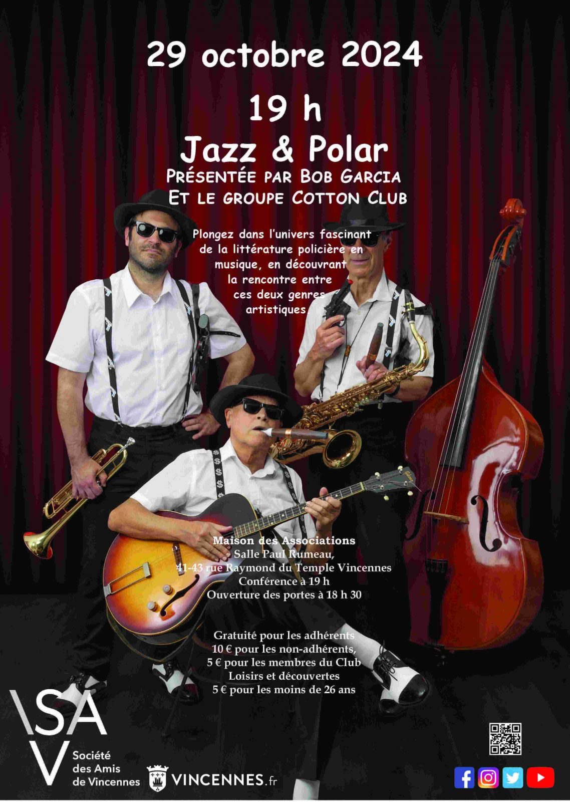 Conférence Jazz & Polar Le 29 oct 2024