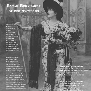 Conférence : Sarah Bernhardt et ses secrets