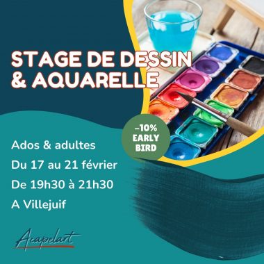 Stage dessin & aquarelle ados/adultes